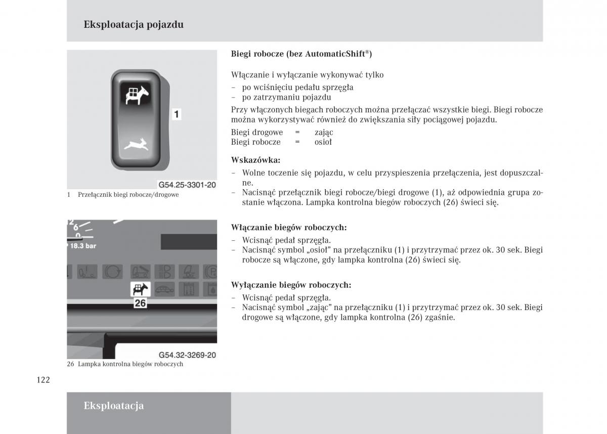 Mercedes Benz Unimog U3000 U4000 U5000 instrukcja obslugi / page 123