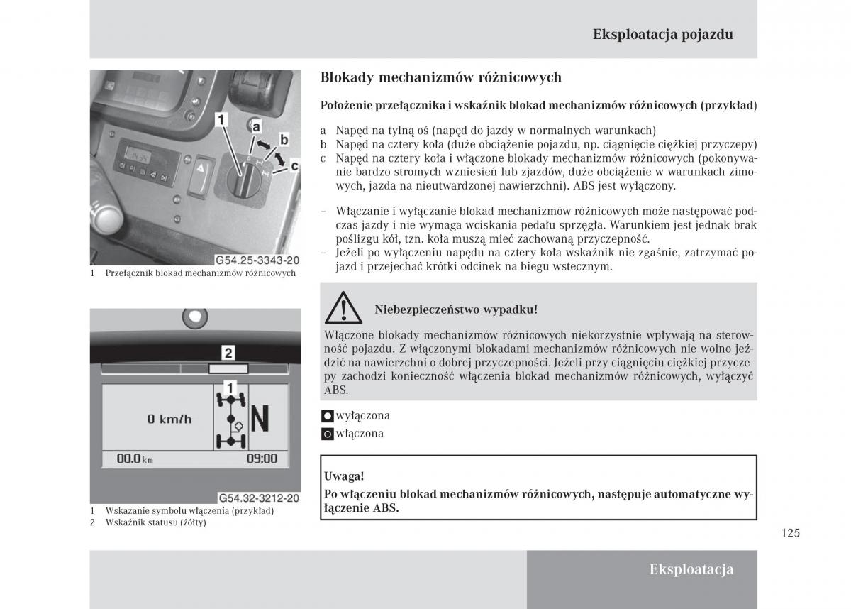 Mercedes Benz Unimog U3000 U4000 U5000 instrukcja obslugi / page 126
