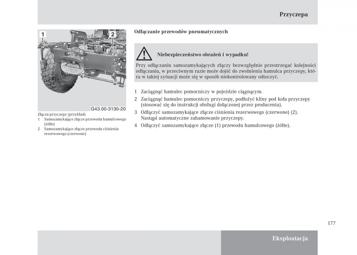 Mercedes Benz Unimog U3000 U4000 U5000 instrukcja obslugi / page 178