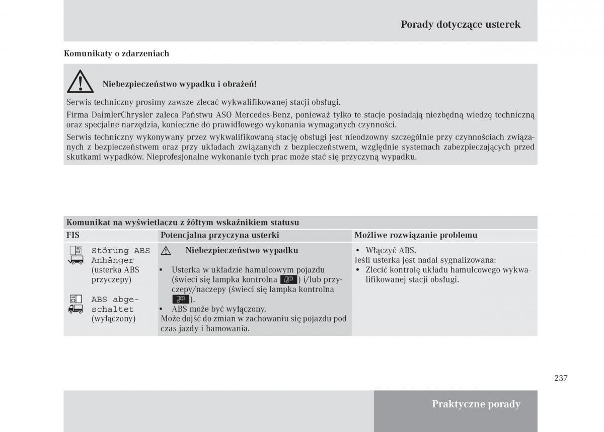 Mercedes Benz Unimog U3000 U4000 U5000 instrukcja obslugi / page 238