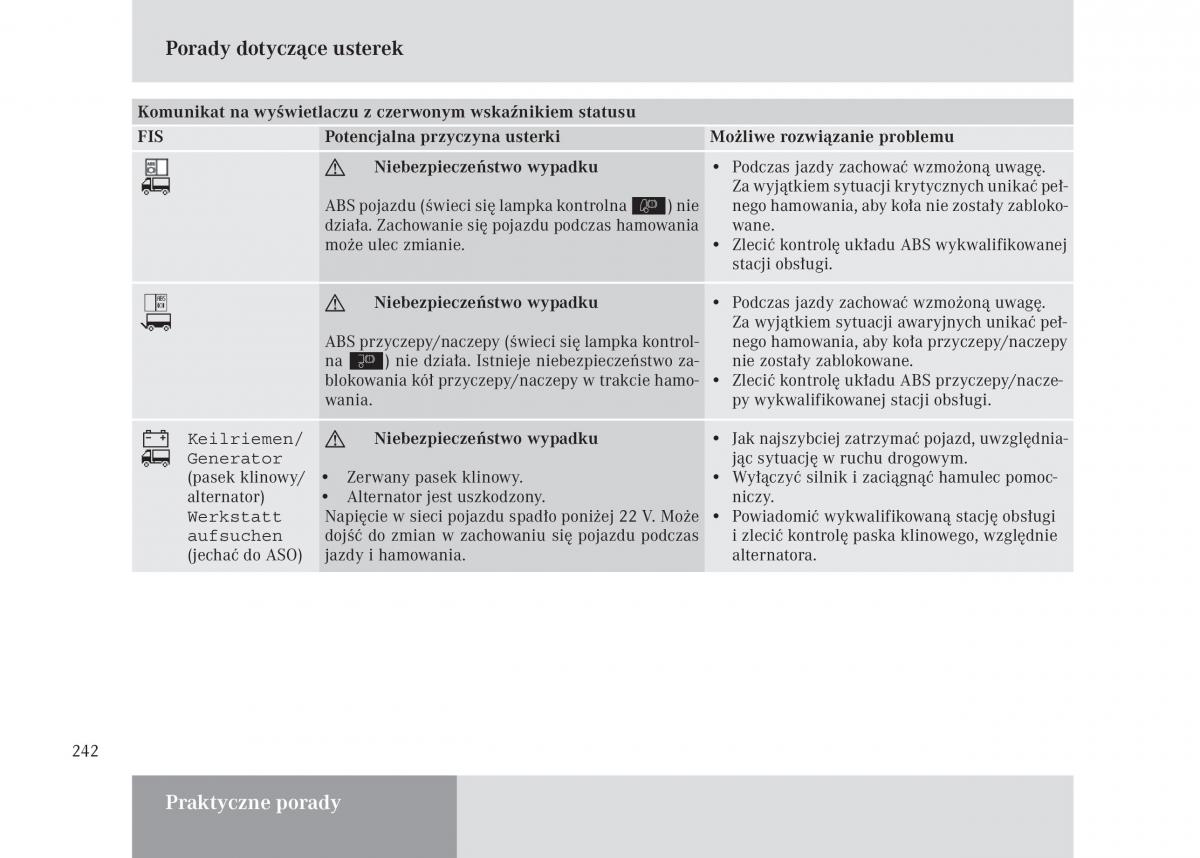 Mercedes Benz Unimog U3000 U4000 U5000 instrukcja obslugi / page 243