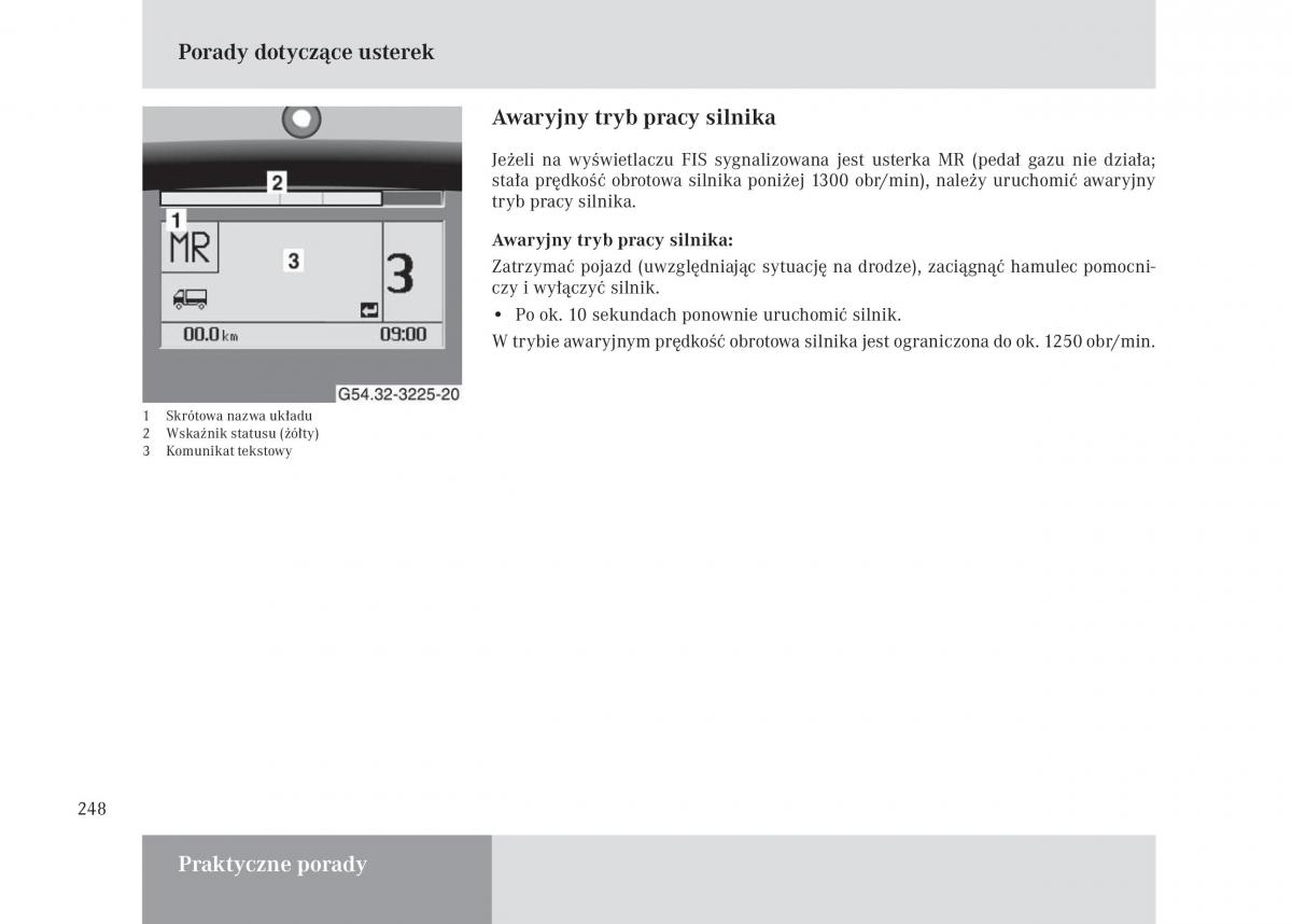 Mercedes Benz Unimog U3000 U4000 U5000 instrukcja obslugi / page 249