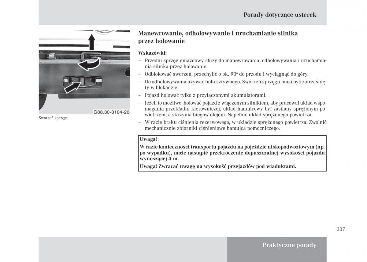 Mercedes Benz Unimog U3000 U4000 U5000 instrukcja obslugi / page 308