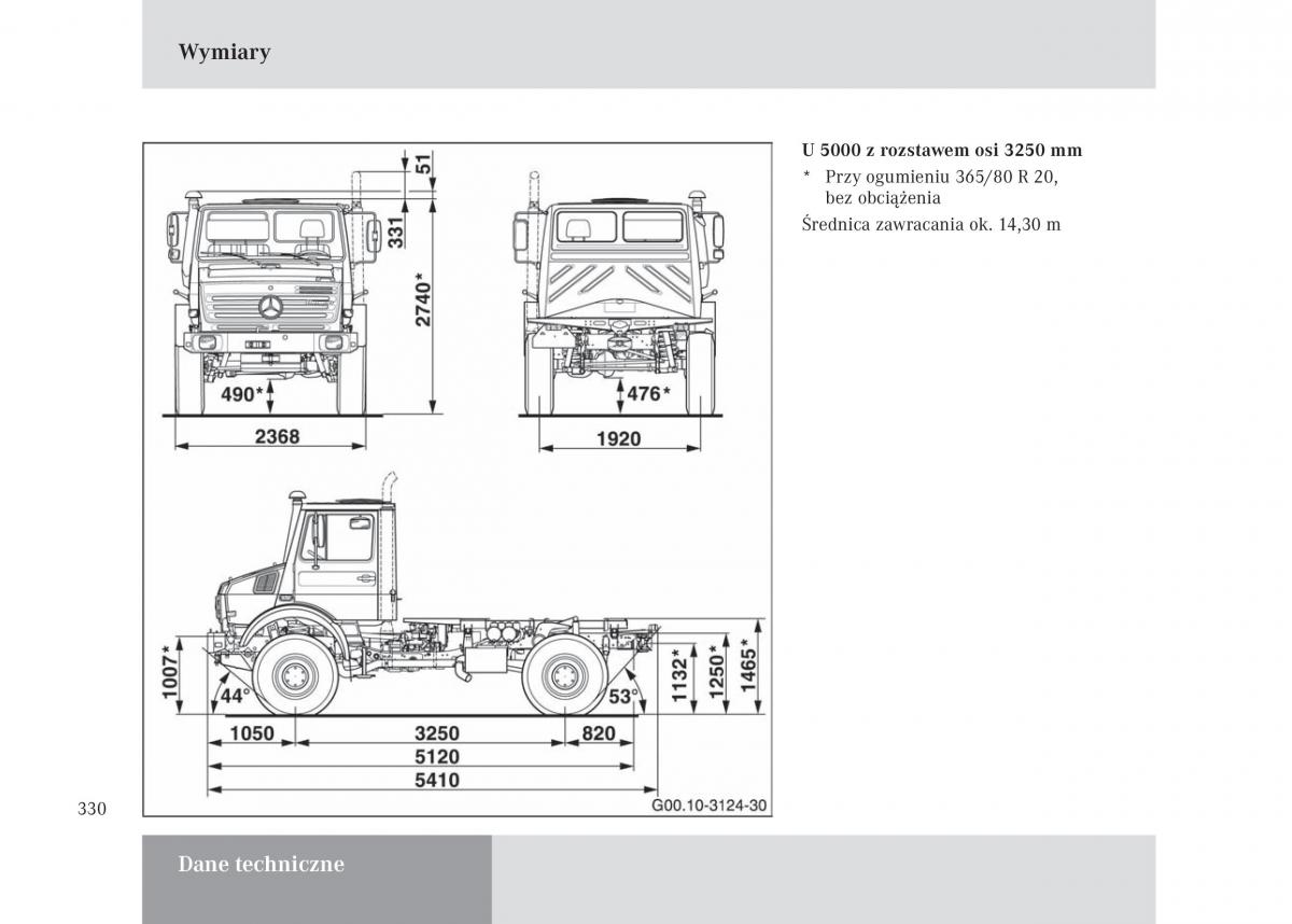 Mercedes Benz Unimog U3000 U4000 U5000 instrukcja obslugi / page 331