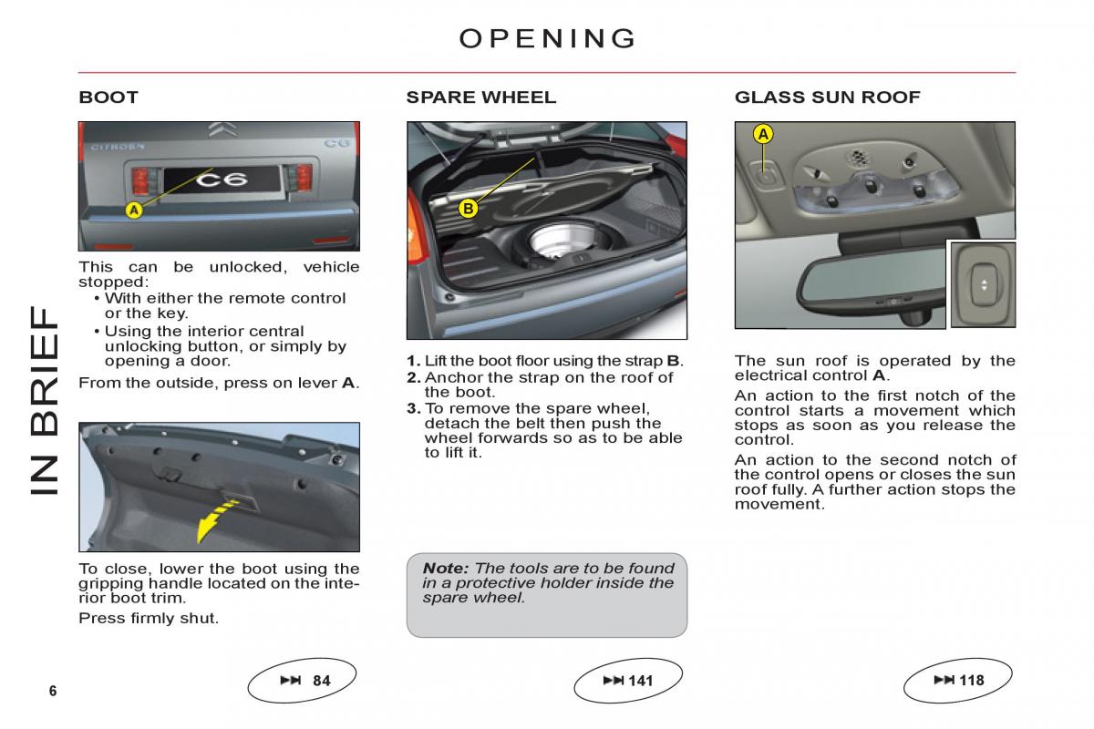 Citroen C6 owners manual / page 8