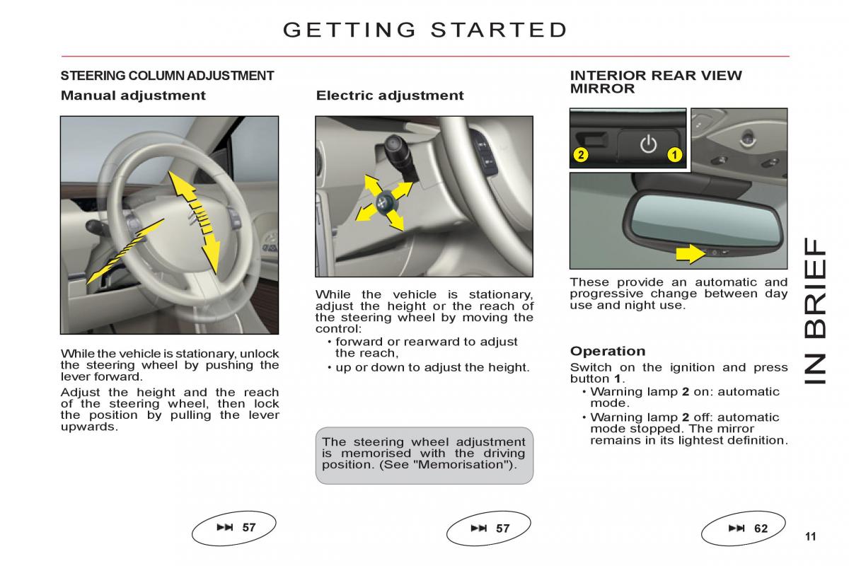 Citroen C6 owners manual / page 13
