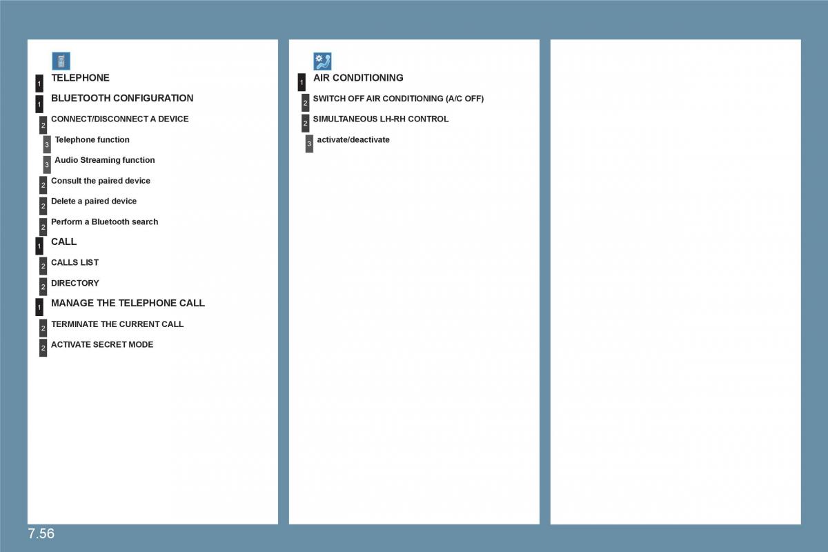 Citroen C6 owners manual / page 206