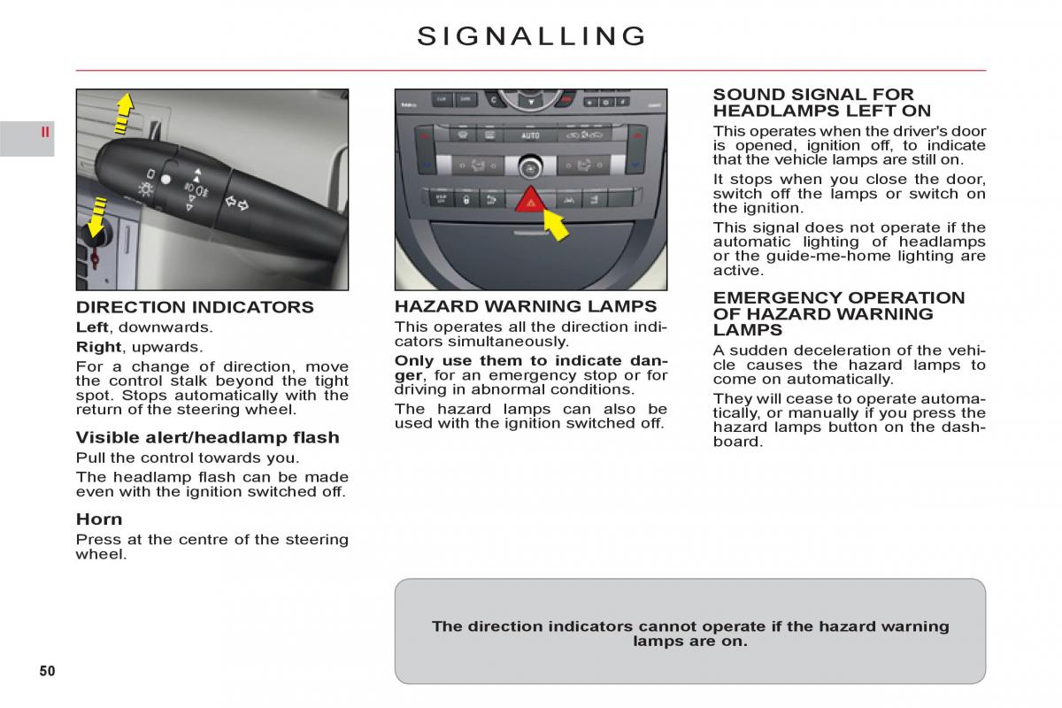 Citroen C6 owners manual / page 52
