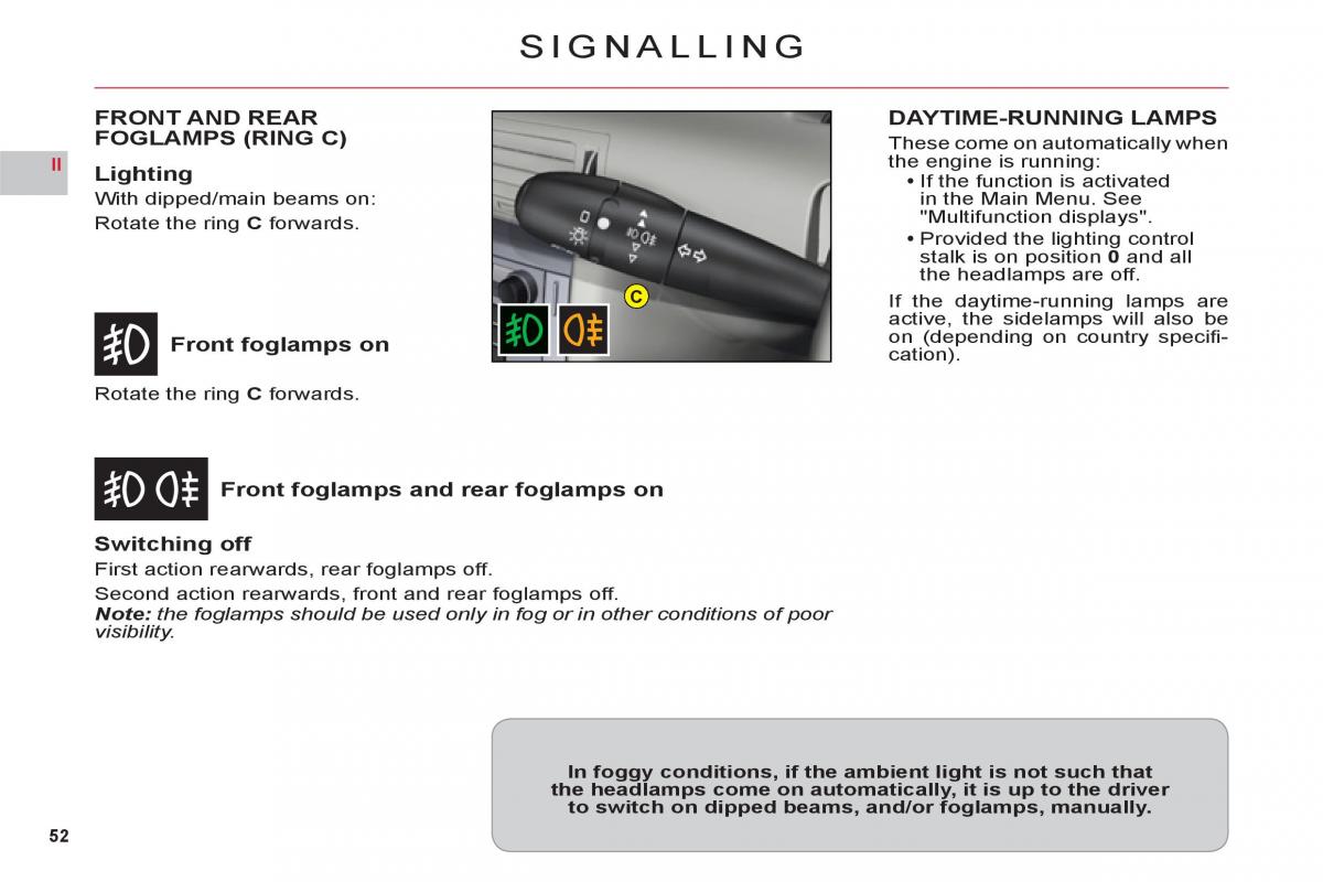 Citroen C6 owners manual / page 54