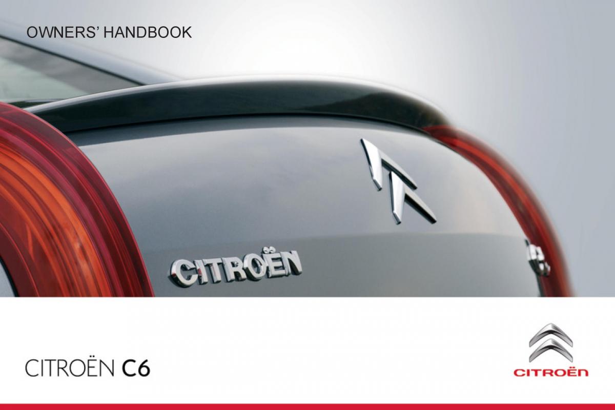Citroen C6 owners manual / page 1