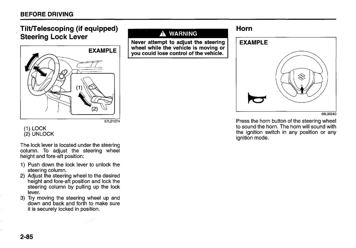 Suzuki Swift IV 4 owners manual / page 104