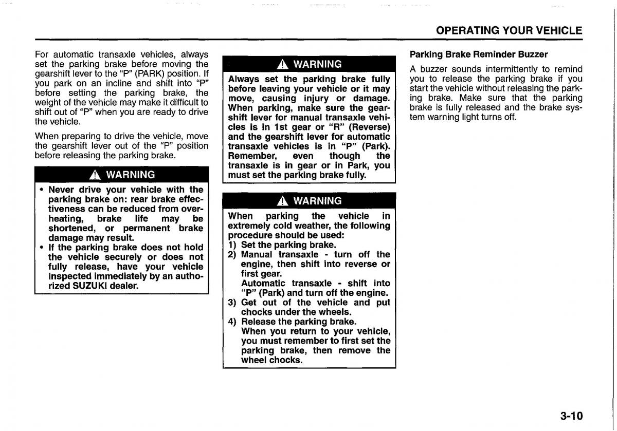 Suzuki Swift IV 4 owners manual / page 117