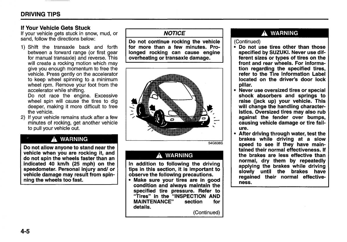 Suzuki Swift IV 4 owners manual / page 146