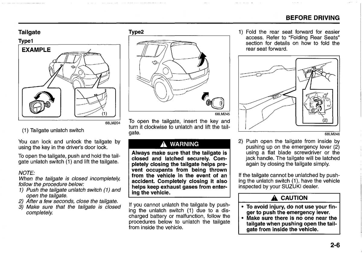 Suzuki Swift IV 4 owners manual / page 25
