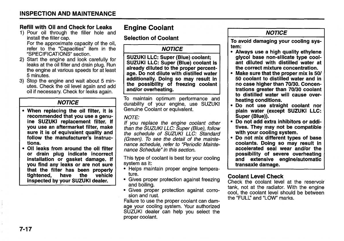 Suzuki Swift IV 4 owners manual / page 260