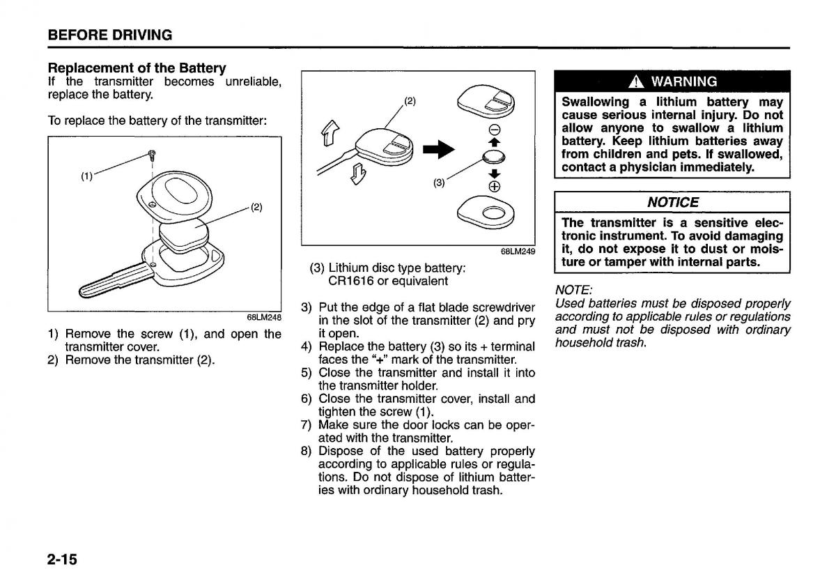 Suzuki Swift IV 4 owners manual / page 34