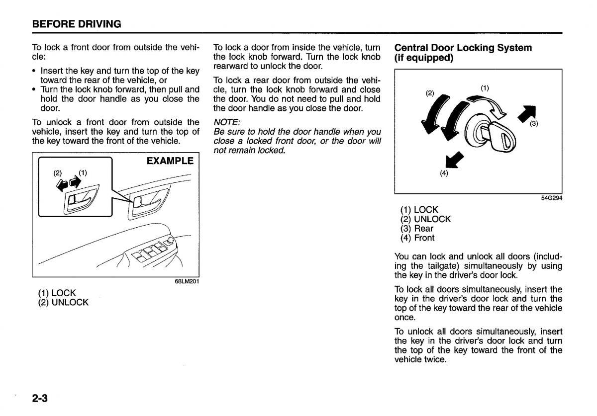 Suzuki Swift IV 4 owners manual / page 22