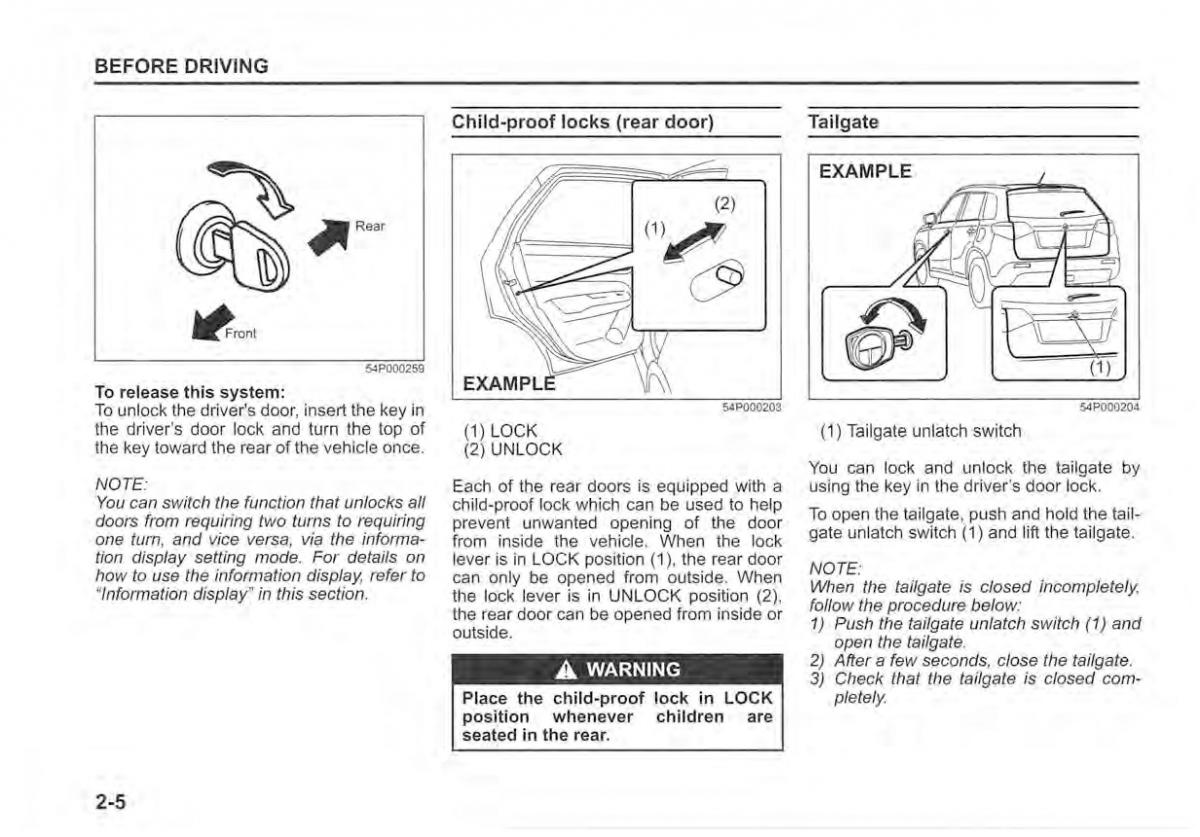 Suzuki Vitara II 2 owners manual / page 26
