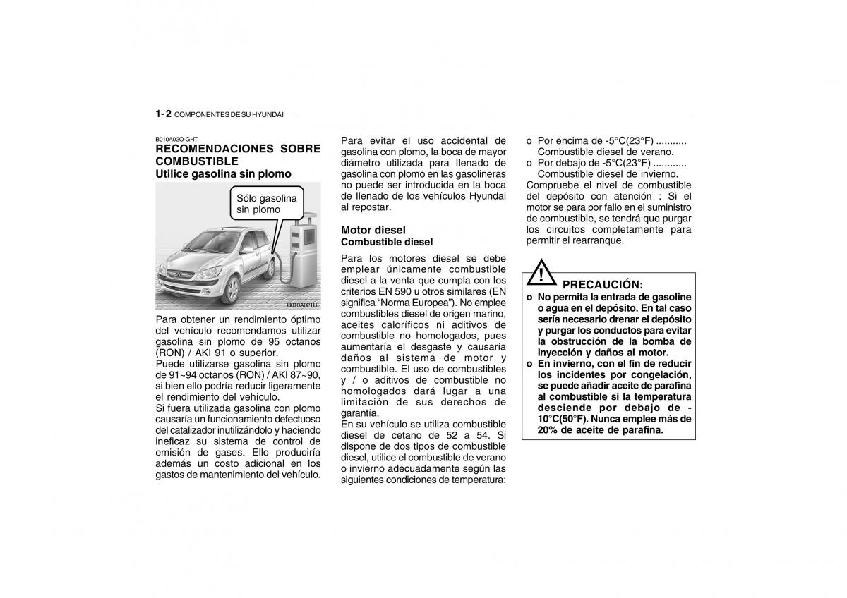 Hyundai Getz manual del propietario / page 11