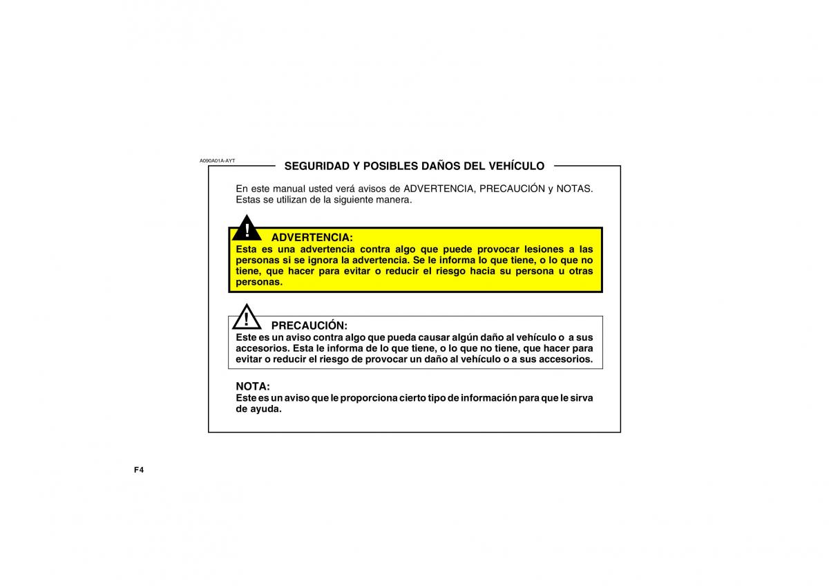 Hyundai Getz manual del propietario / page 4