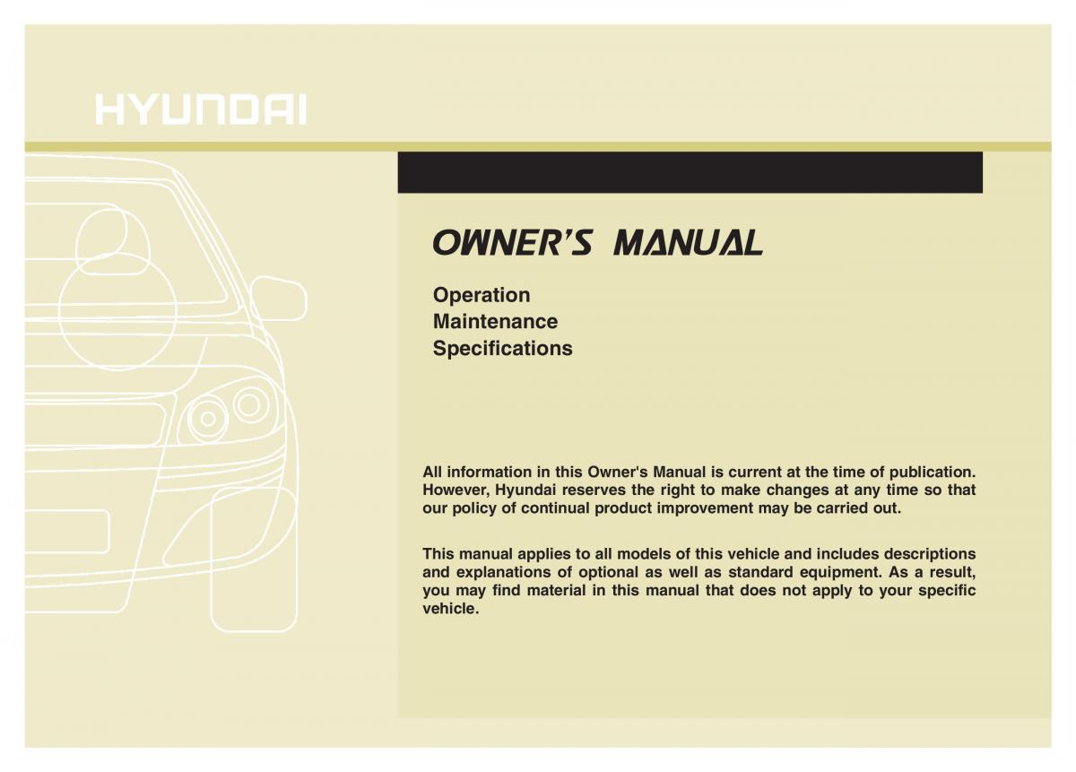 Hyundai Santa Fe III 3 owners manual / page 1