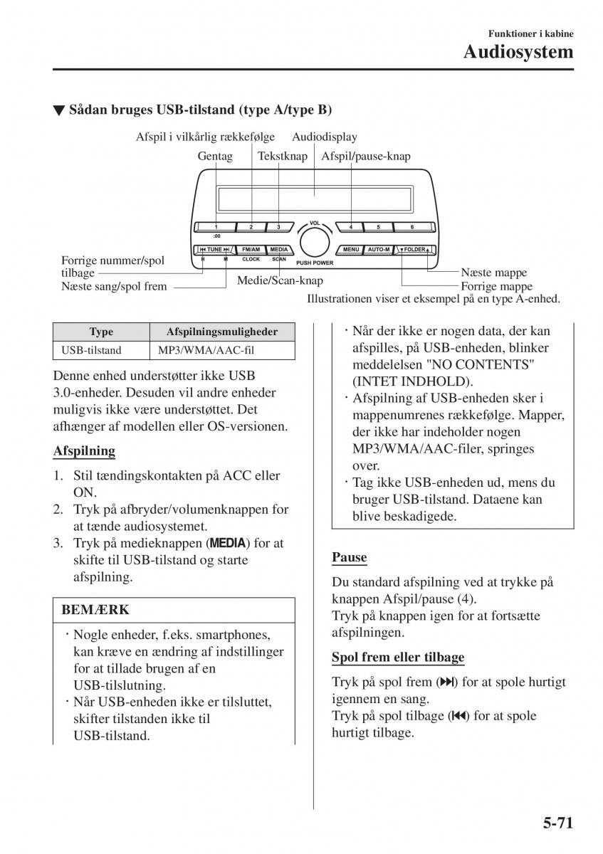Mazda 2 Demio Bilens instruktionsbog / page 366