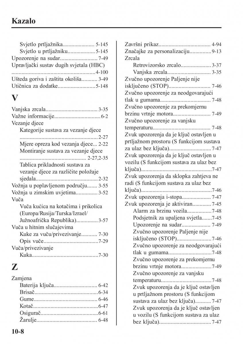 Mazda 2 Demio vlasnicko uputstvo / page 631