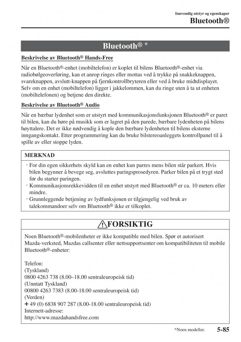 Mazda 2 Demio bruksanvisningen / page 376