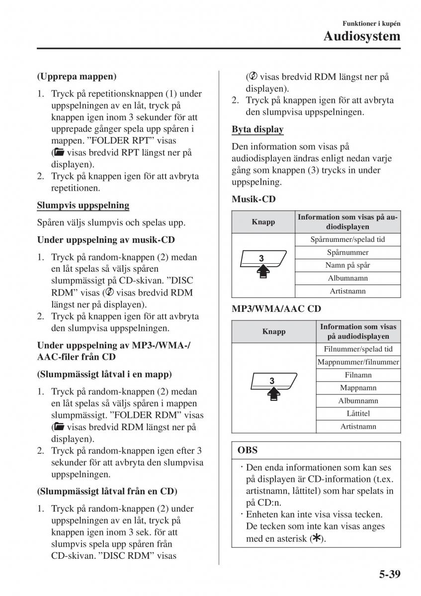 Mazda 2 Demio instruktionsbok / page 332