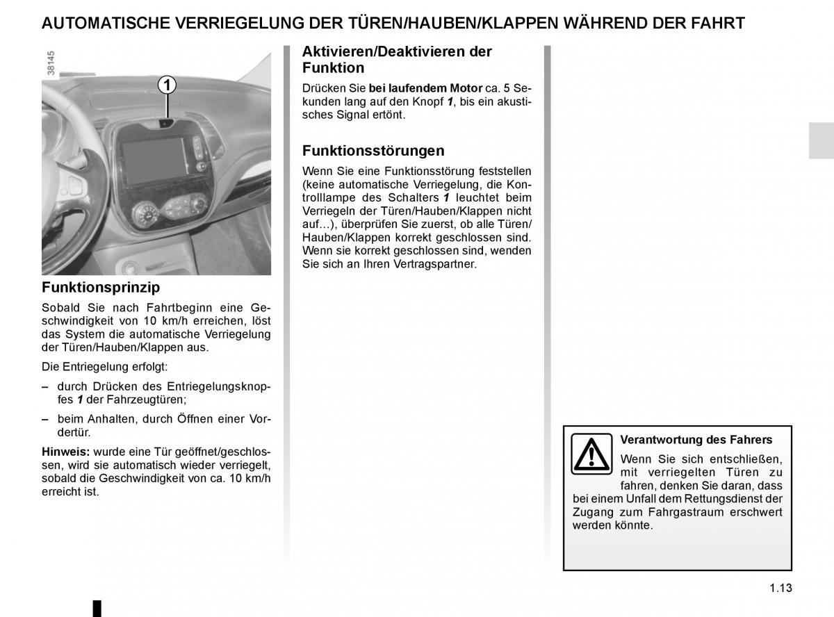 Renault Captur Handbuch / page 19