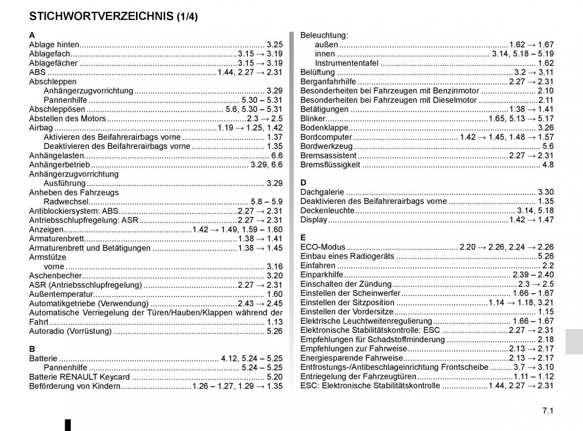 Renault Captur Handbuch / page 237