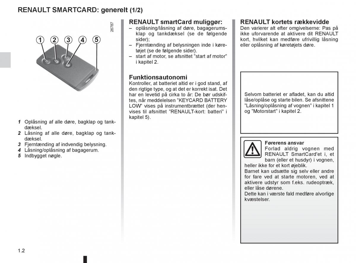 Renault Captur Bilens instruktionsbog / page 8