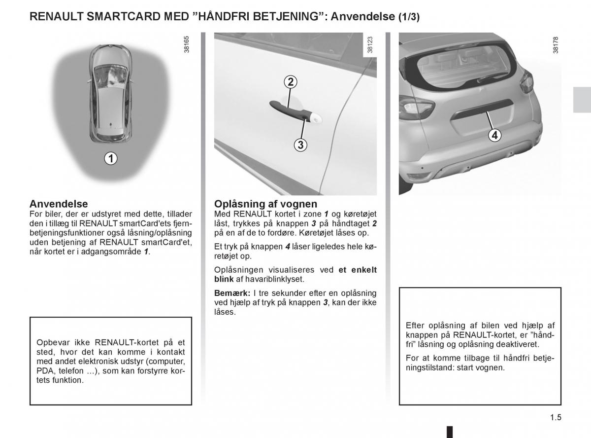 Renault Captur Bilens instruktionsbog / page 11