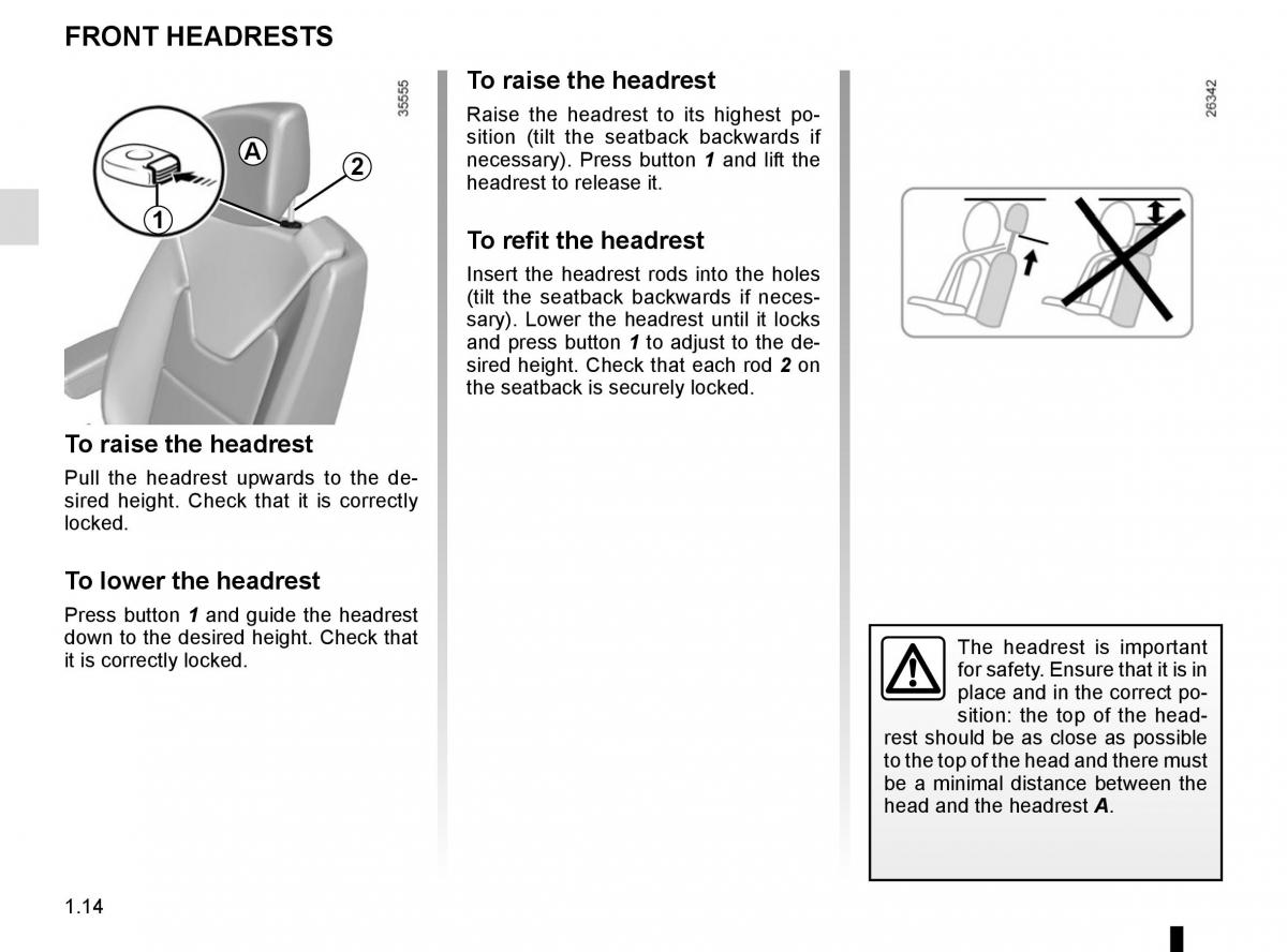 Renault Captur owners manual / page 20