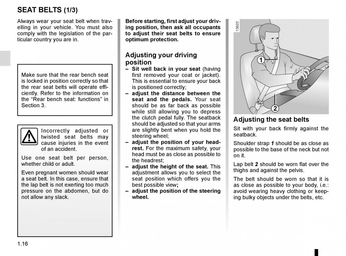 Renault Captur owners manual / page 22