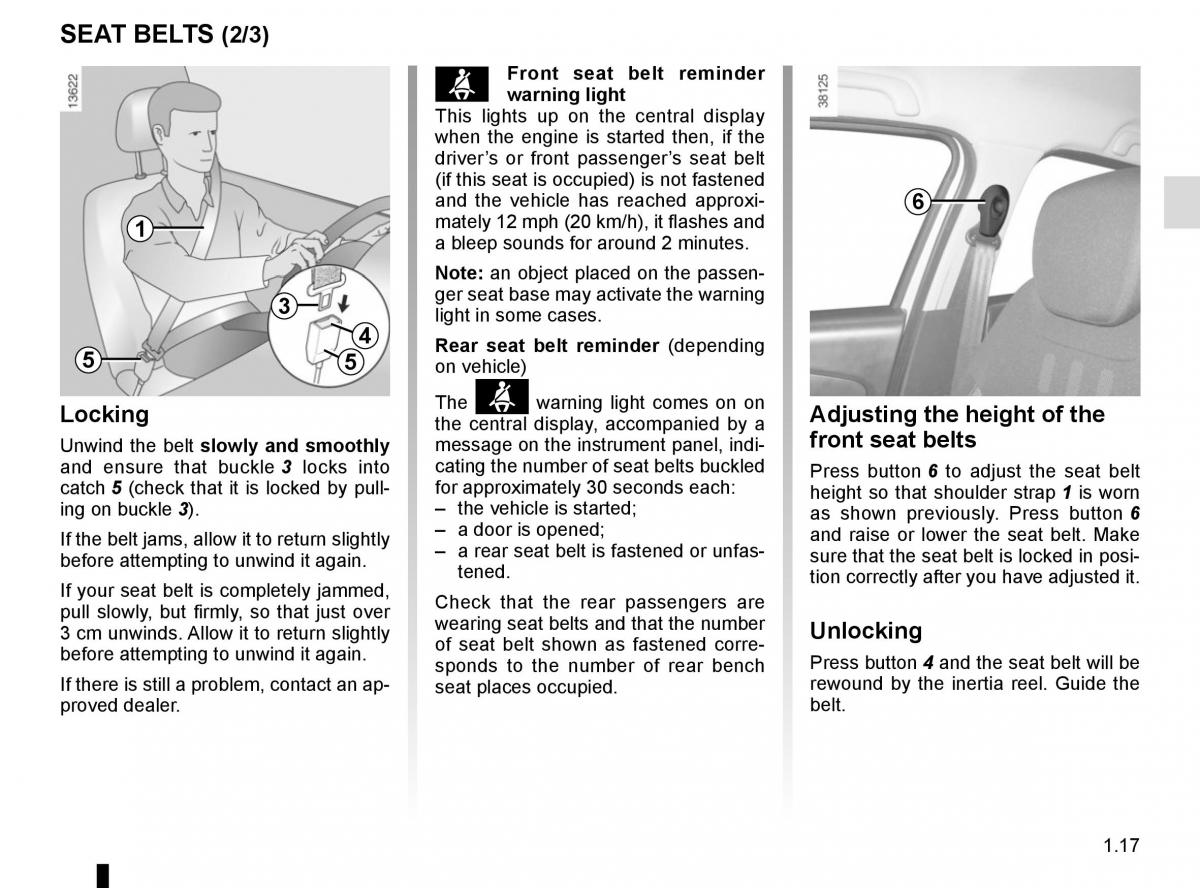 Renault Captur owners manual / page 23