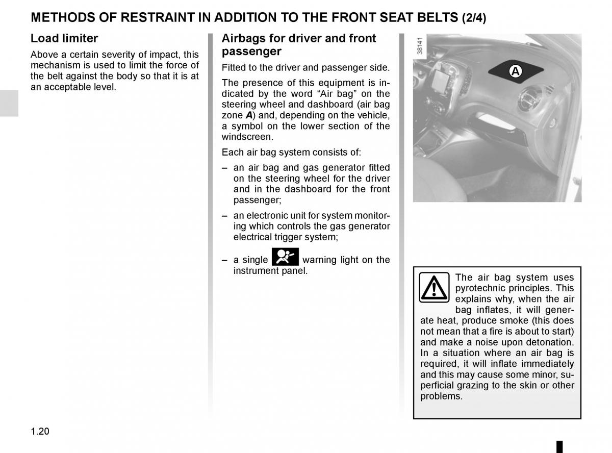 Renault Captur owners manual / page 26