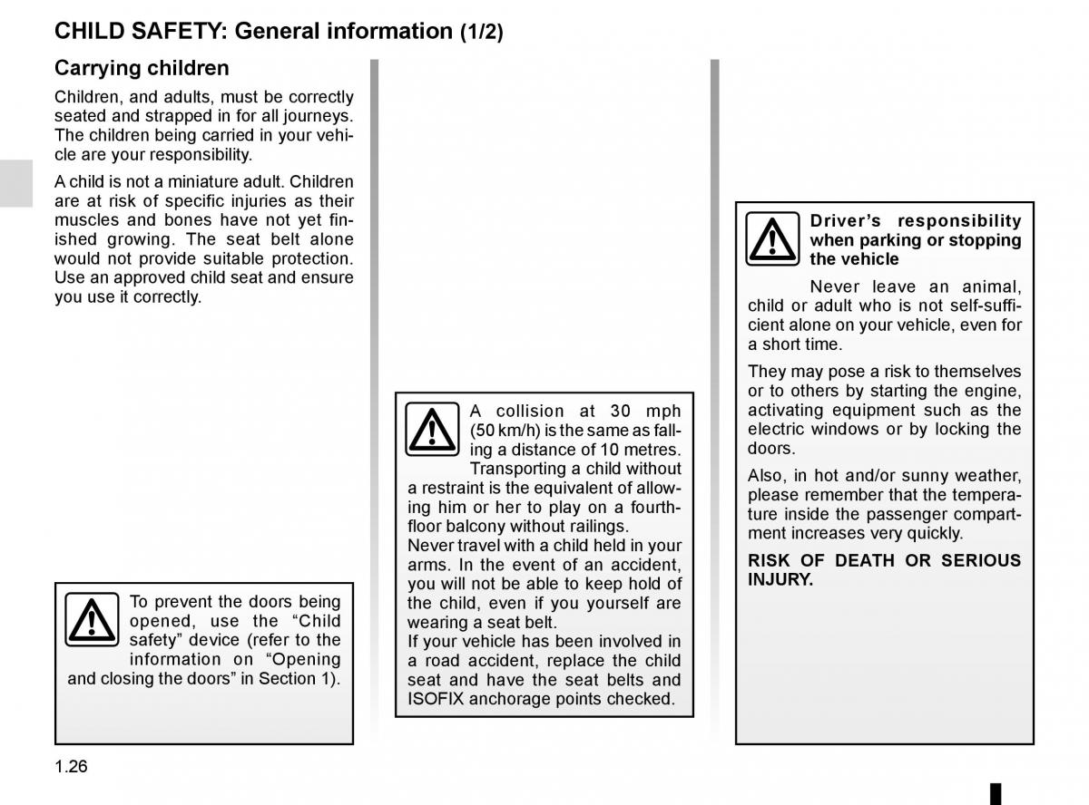 Renault Captur owners manual / page 32