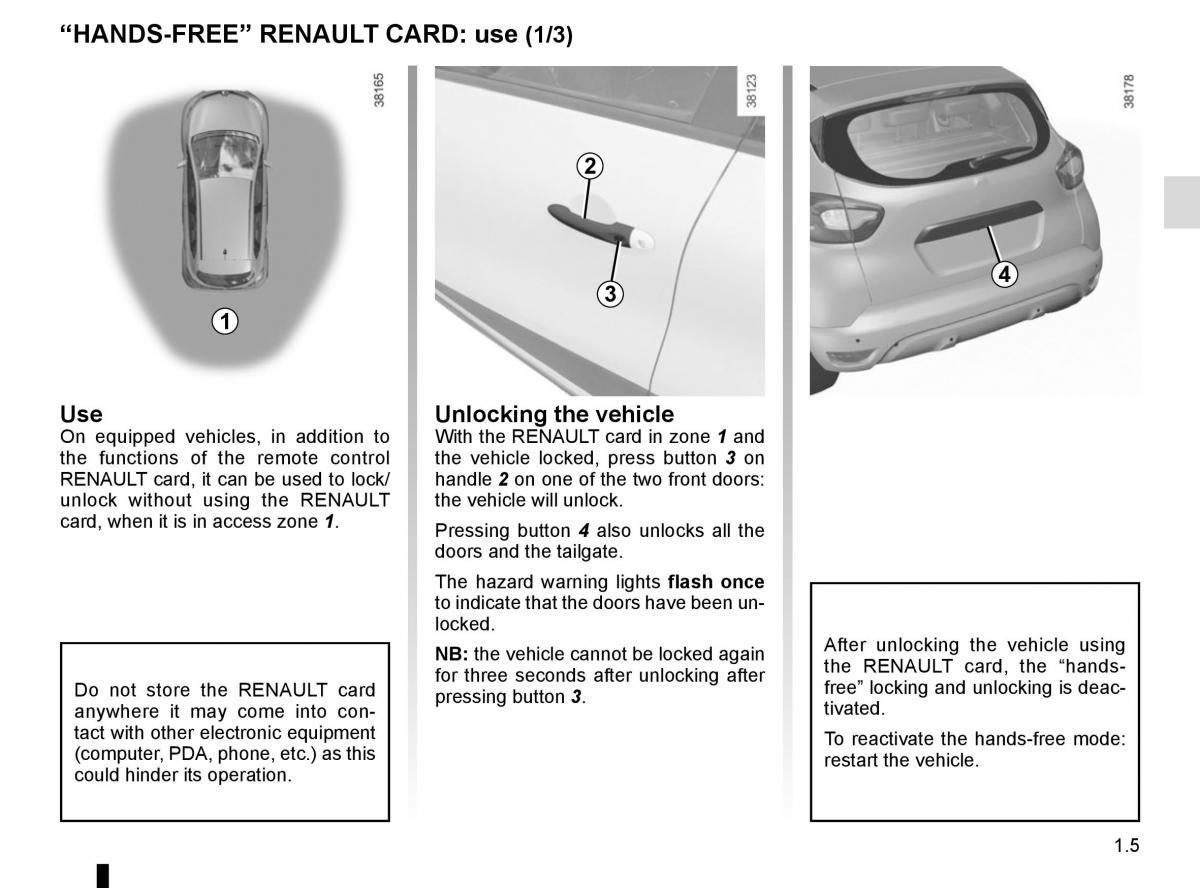 Renault Captur owners manual / page 11