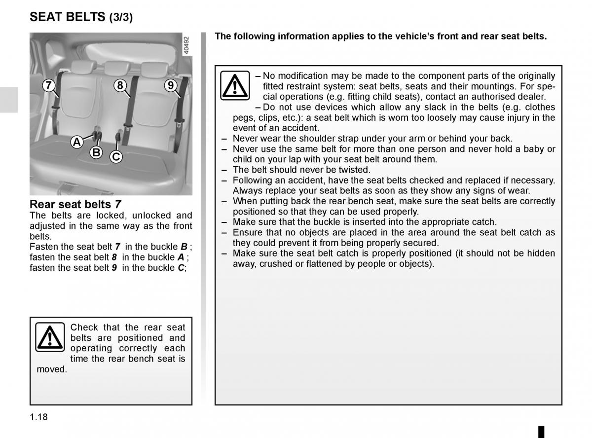 Renault Captur owners manual / page 24