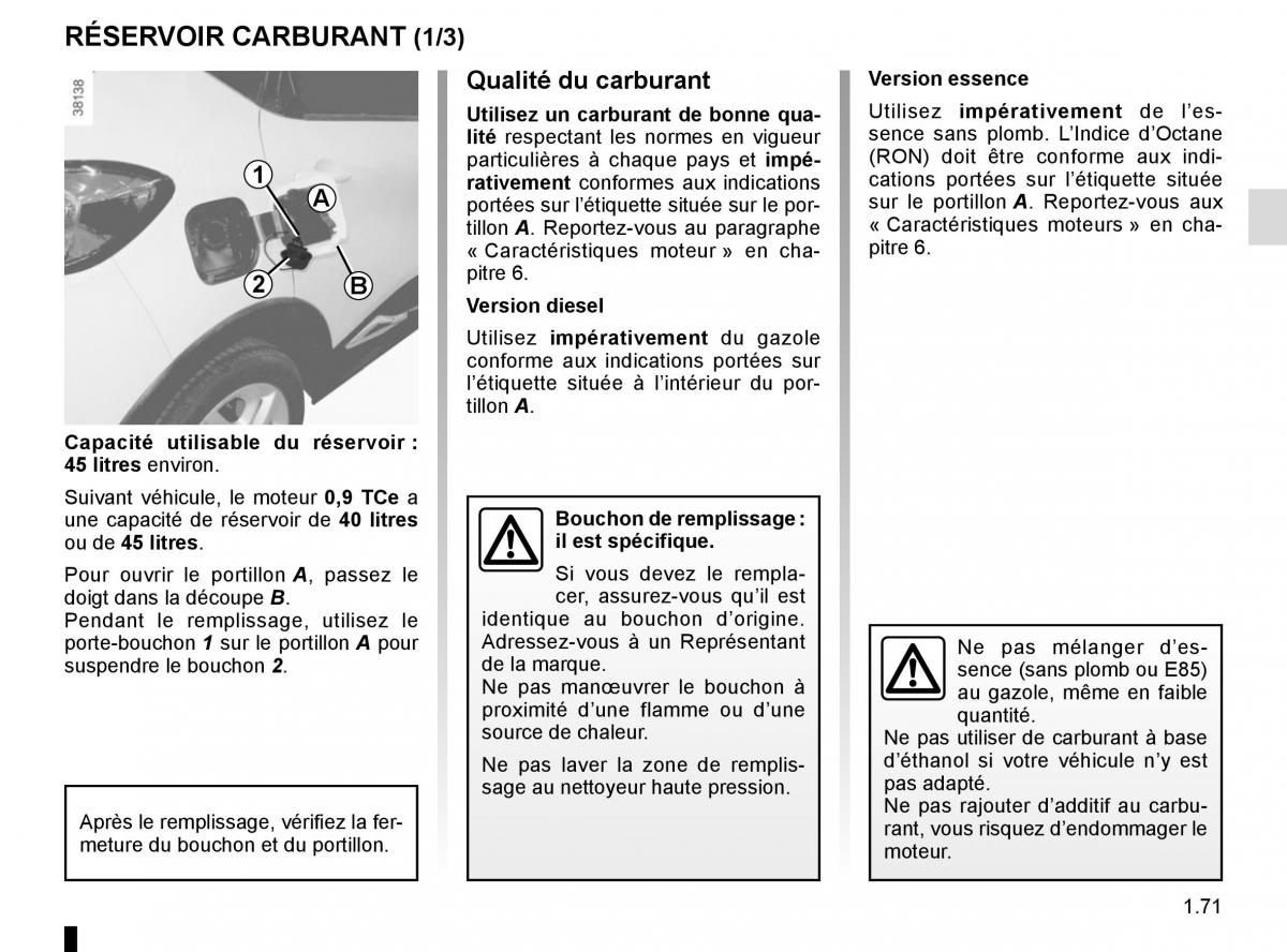 Renault Captur manuel du proprietaire / page 77