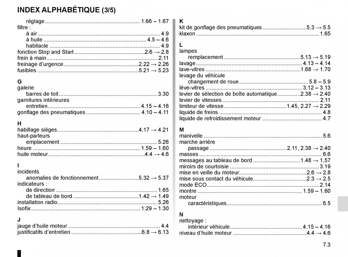 Renault Captur manuel du proprietaire / page 239