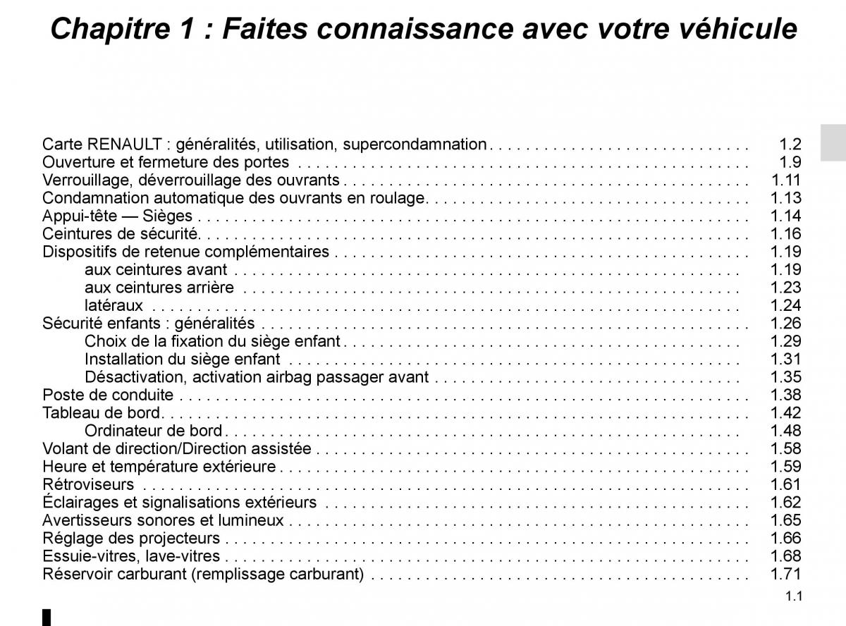 Renault Captur manuel du proprietaire / page 7