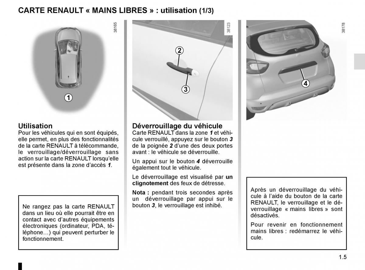 Renault Captur manuel du proprietaire / page 11