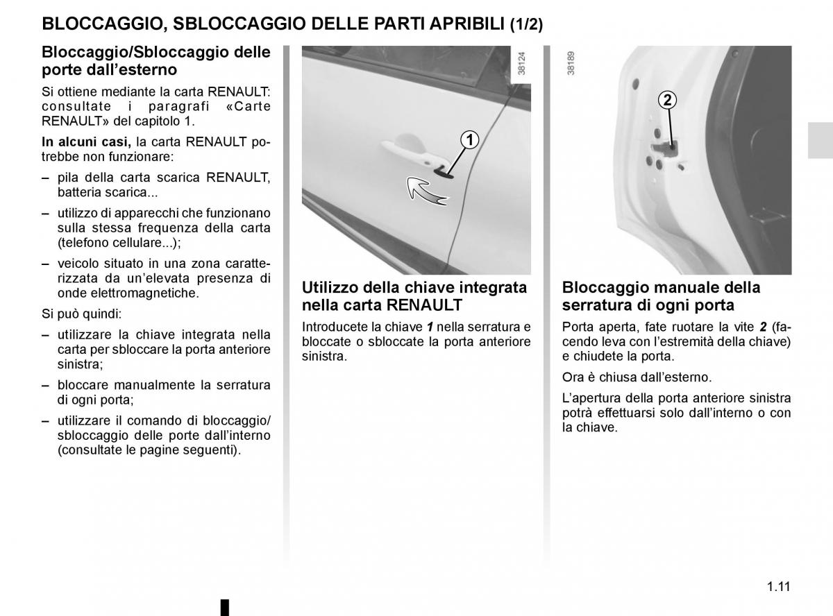 Renault Captur manuale del proprietario / page 17