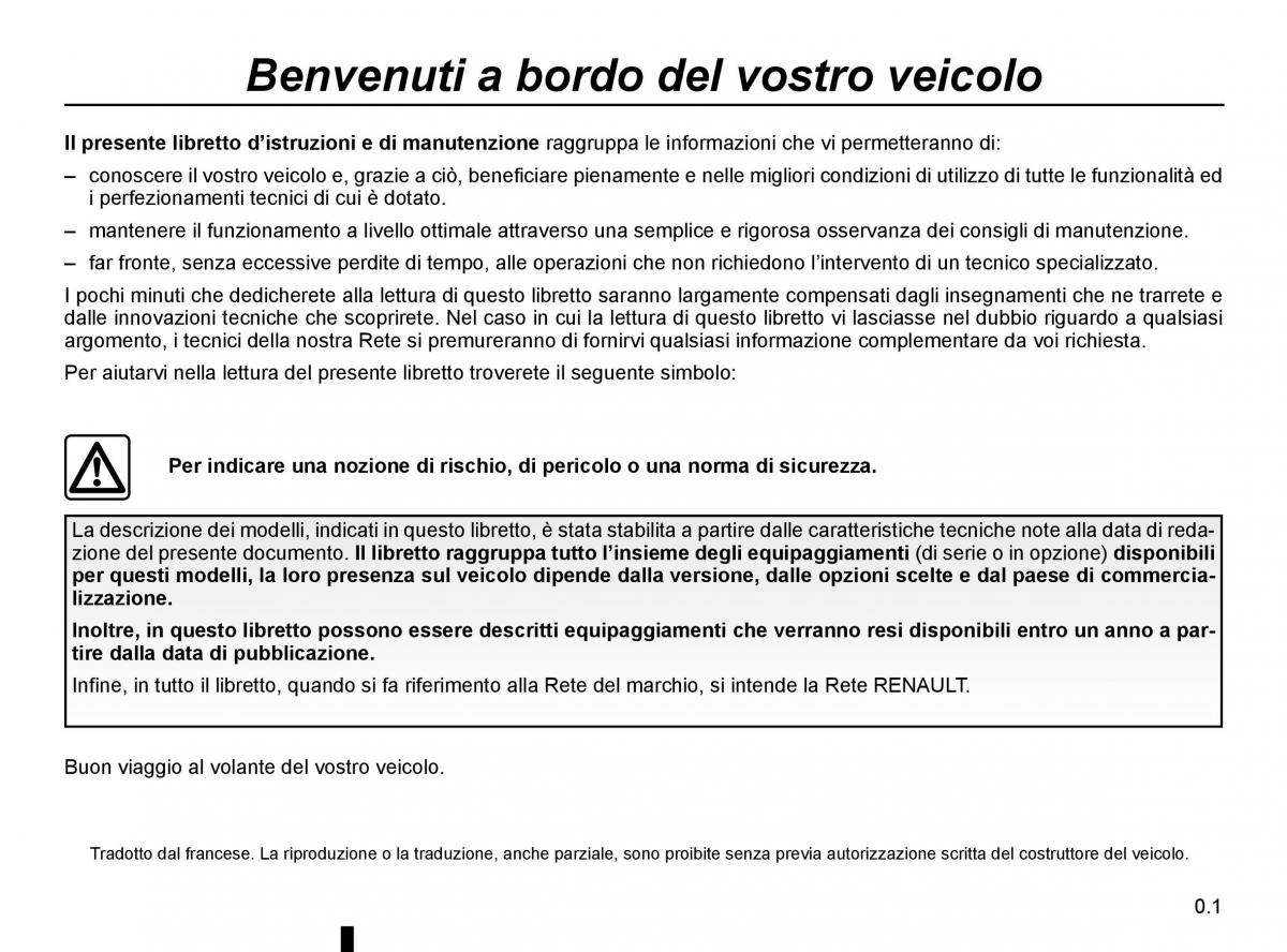 Renault Captur manuale del proprietario / page 3