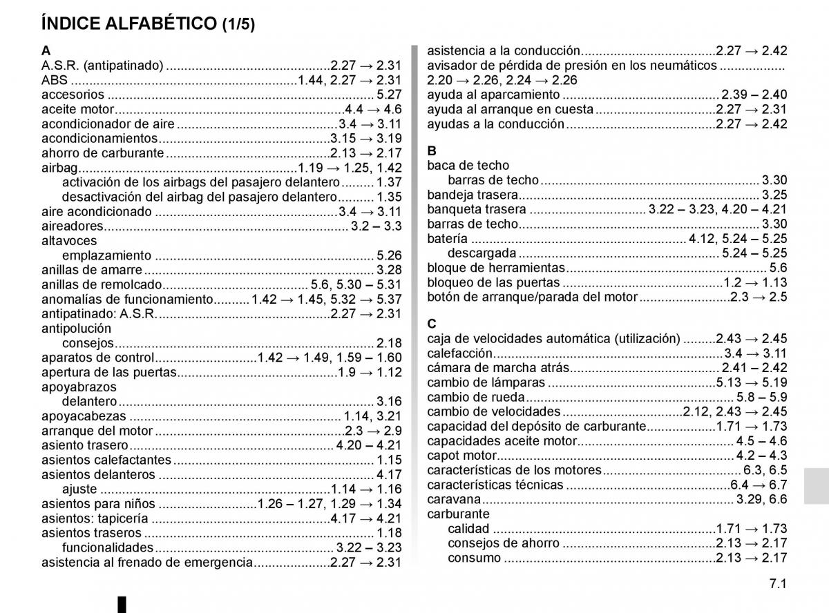 Renault Captur manual del propietario / page 237