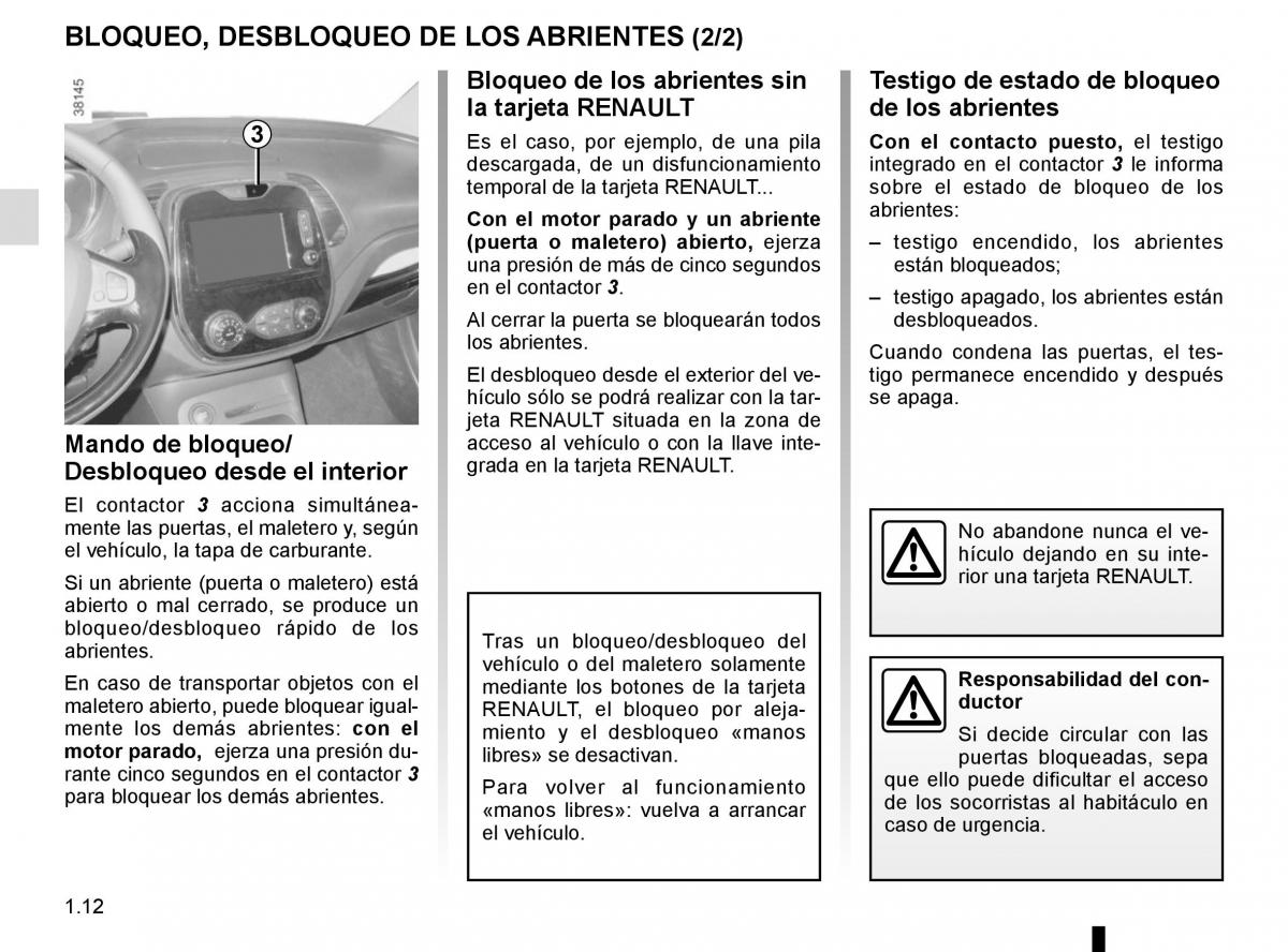 Renault Captur manual del propietario / page 18