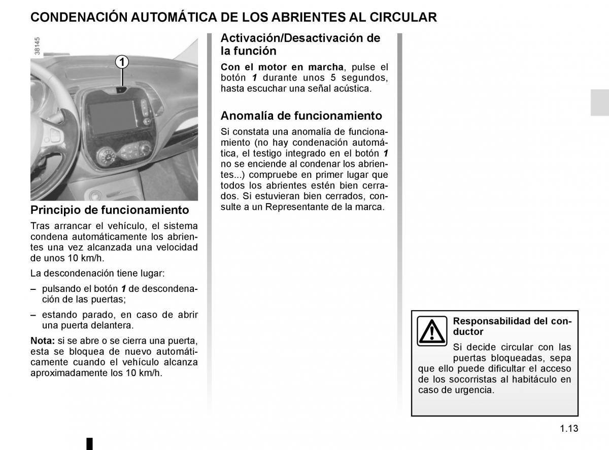 Renault Captur manual del propietario / page 19