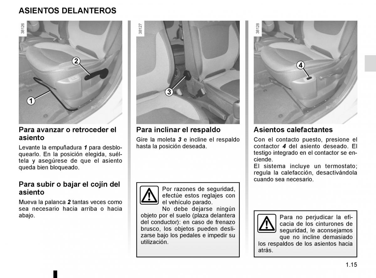 Renault Captur manual del propietario / page 21